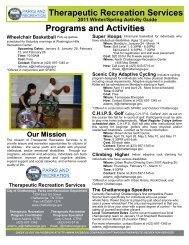 Programs and Activities Therapeutic Recreation Services