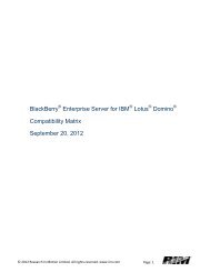 BlackBerry Enterprise Server for IBM Lotus Domino Compatibility ...