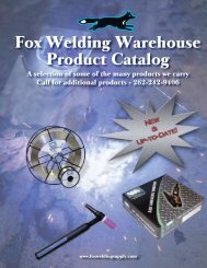 Fox Welding Warehouse Product Catalog - Fox Welding Supply