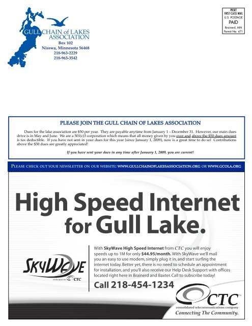 07-3081-Spring newslet - Gull Chain of Lakes Association