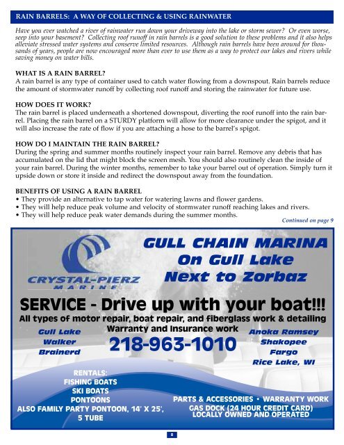 07-3081-Spring newslet - Gull Chain of Lakes Association