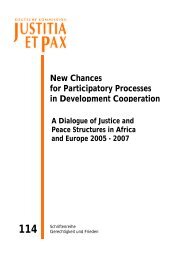 New Chances for Participatory Processes in ... - Justitia et Pax