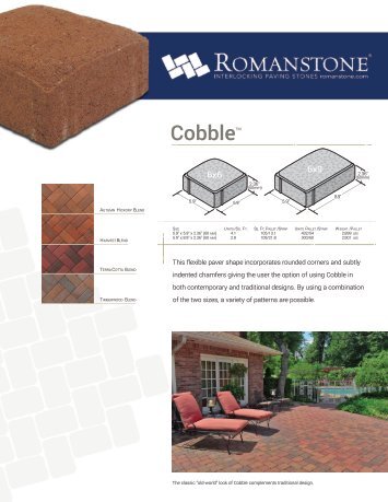 Product spec sheet pdf. - Romanstone