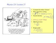 Physics 231 Lecture 27