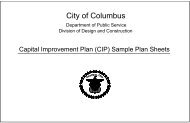 Capital Improvements Plan (CIP) - Public Service - City of Columbus
