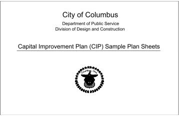 Capital Improvements Plan (CIP) - Public Service - City of Columbus