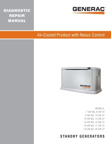 Diagnostic Repair Manual 5800 Series 2010+ with ... - Generac Parts