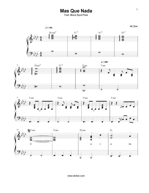 Please download the complete Mas Que Nada Piano Sheet in PDF ...