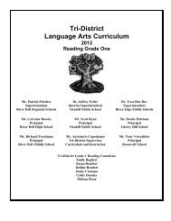Tri-District Language Arts Curriculum - River Edge Public Schools