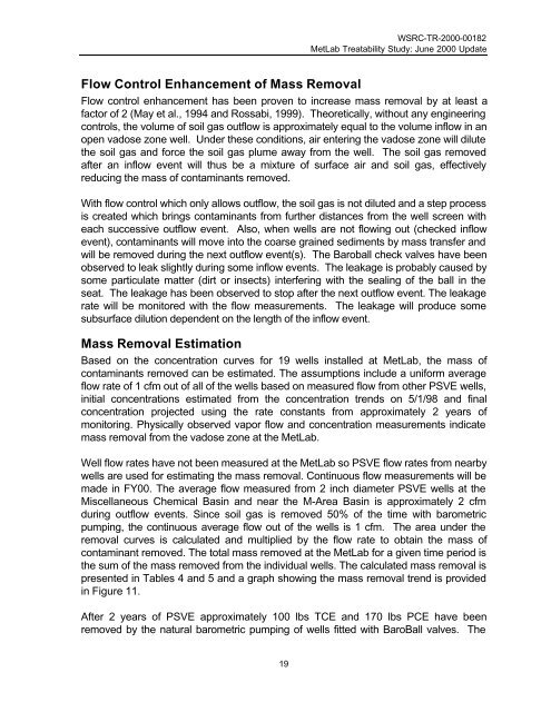 An Analysis of Passive Soil Vapor Extraction Wells