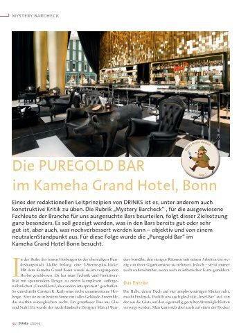 Die pUREGoLD BAR im Kameha Grand Hotel, Bonn - Drinks - Das ...