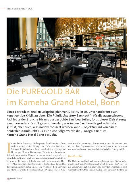 Die pUREGoLD BAR im Kameha Grand Hotel, Bonn - Drinks - Das ...