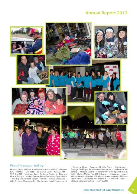 Annual Report 2012 - Mallee Accommodation and Support Program