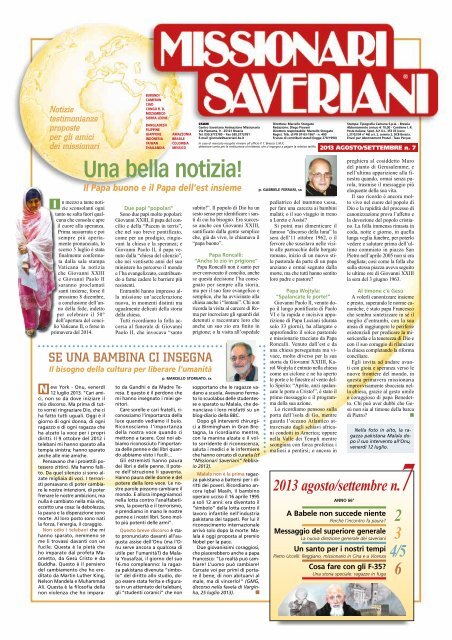 Scarica la rivista in formato PDF - Missionari Saveriani