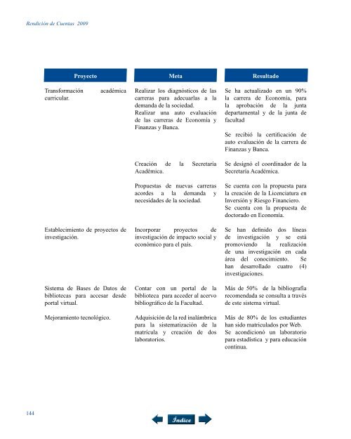 RENDICIÃN DE CUENTAS 2009 - Universidad de PanamÃ¡