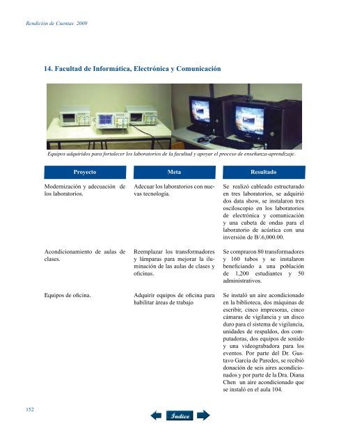 RENDICIÃN DE CUENTAS 2009 - Universidad de PanamÃ¡