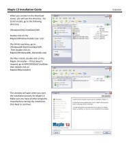 Maple 13 Installation Guide