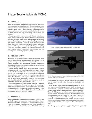 Image Segmentation via MCMC