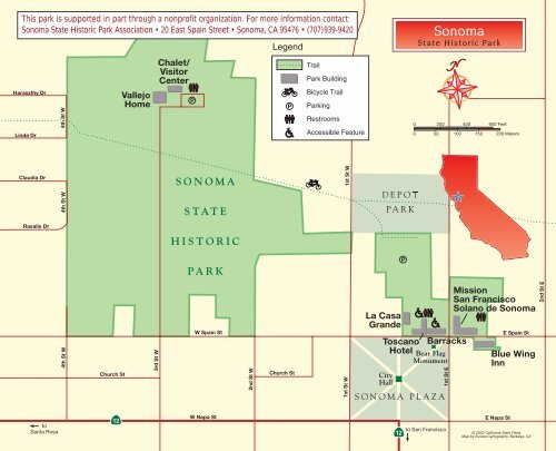 Sonoma State Historic Park Map - Sonoma County Hiking Trails