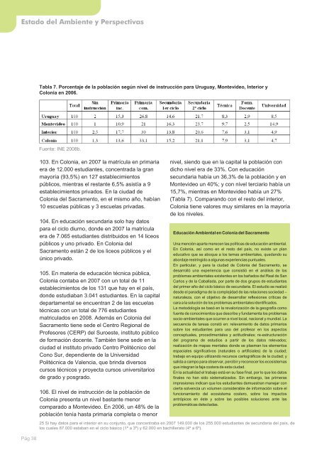 Perspectivas del Medio Ambiente Urbano - Programa EcoPlata