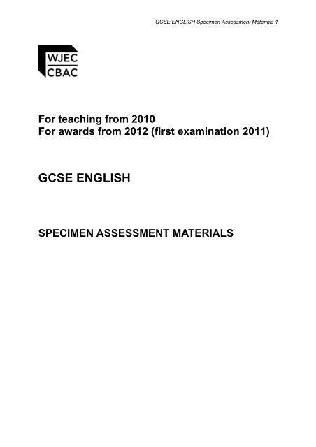 Gcse English Sams Wjec Gcse English Sams Wjec
