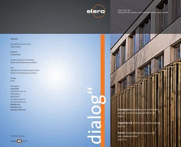 dialog 1/2010 - elero Antriebstechnik