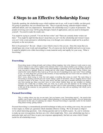 writing a scholarship essay grade