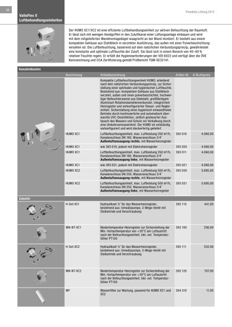 Preisliste LÃ¼ftung - Heinemann GmbH