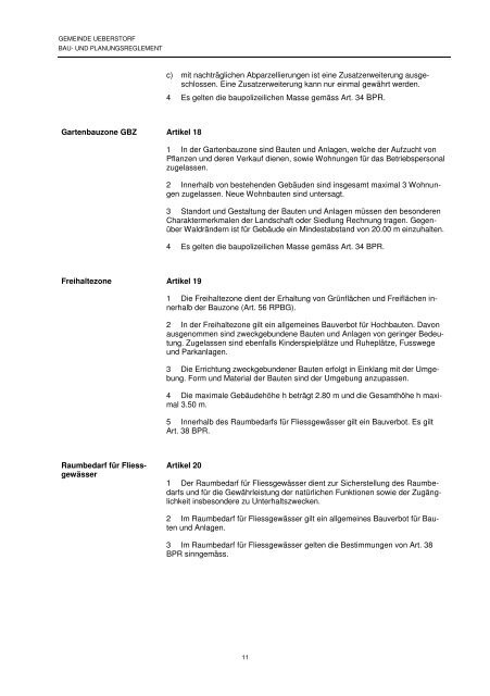 und Planungsreglement der Gemeinde Ueberstorf vom 14.02.2012