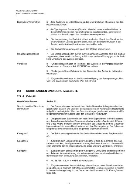 und Planungsreglement der Gemeinde Ueberstorf vom 14.02.2012