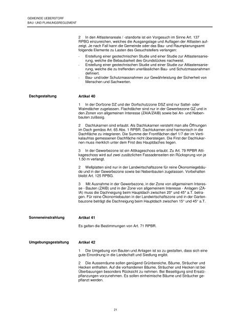 und Planungsreglement der Gemeinde Ueberstorf vom 14.02.2012