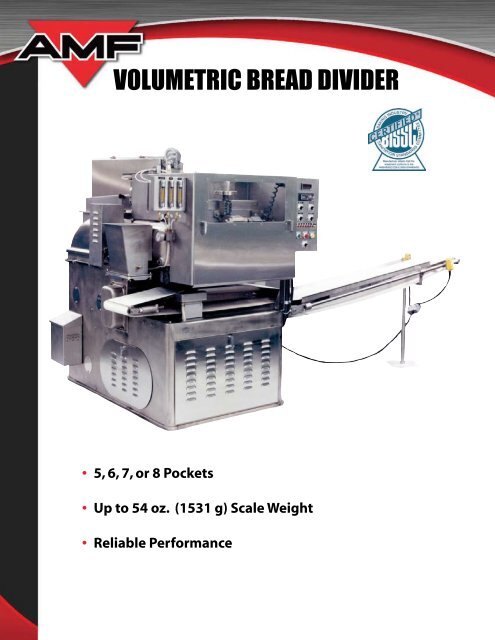 VOLUMETRIC BREAD DIVIDER - AMF Bakery Systems