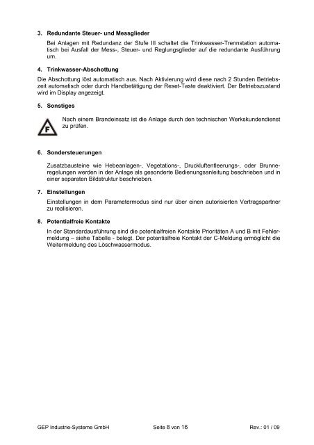 Betriebs- und Inbetriebnahmeanleitung - Gep-h2o.de