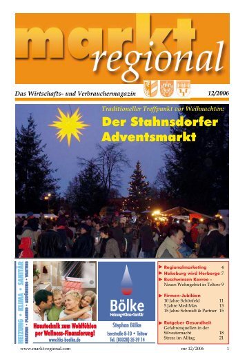 Der Stahnsdorfer Adventsmarkt - markt regional