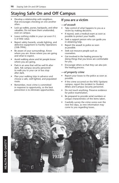 2012-13 Student Handbook - Washington State University at Spokane