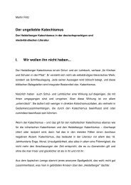 Martin Filitz, Der ungeliebte Katechismus â Der Heidelberger ...