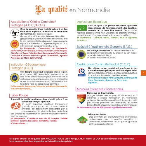 Livret recettes - IRQUA Normandie