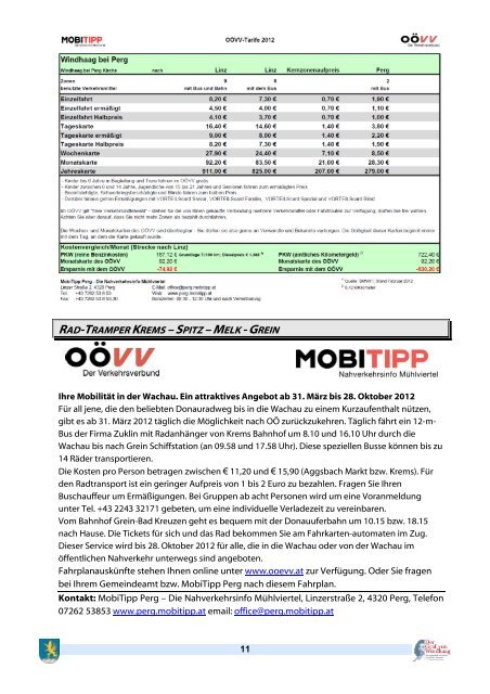 Mitteilungsblatt der Gemeinde Windhaag bei Perg vom 22. Mai 2012