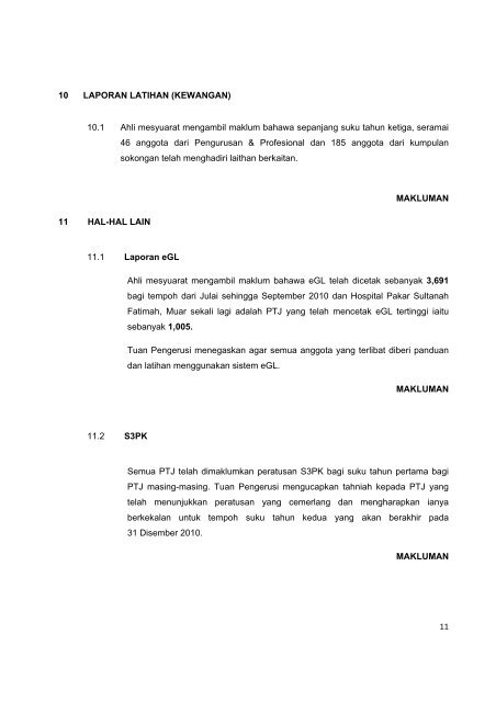 MINIT MESYUARAT JPKA BIL 3 TAHUN 2010 - Kementerian ...