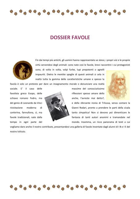 Dossier Favole I C A œg Galileia Tradate