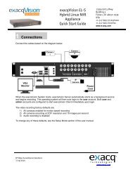 exacqVision EL-S Hybrid Linux NVR Appliance Quick Start Guide