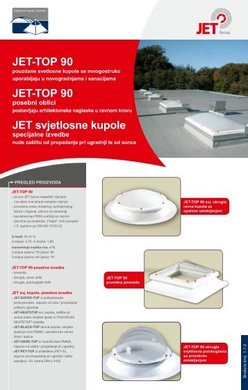 JET-TOP 90 JET-TOP 90 JET svjetlosne kupole - JET-Gruppe