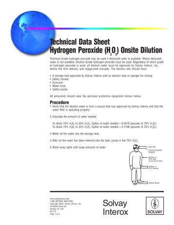 Technical Data Sheet Hydrogen Peroxide (HO ) - Stone Food ...