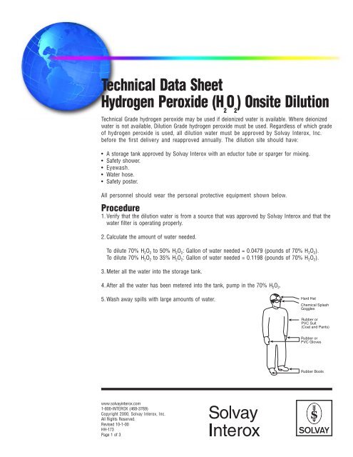 Technical Data Sheet Hydrogen Peroxide (HO ) - Stone Food ...