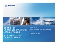 Boeing 787 - Challenges of Complex Global Systems - MIT SDM