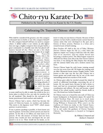 2009 Volume 3 - United States Chito-ryu Karate Federation