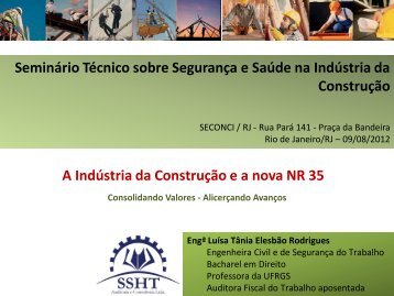 A indÃºstria da construÃ§Ã£o e a nova NR 35 - Trabalho e Vida