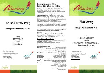 Kaiser-Otto-Weg Plackweg - Marsberg