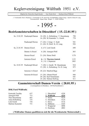 Keglervereinigung Wülfrath 1951 e.V. - keglerwuelfrath.de