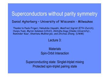Superconductors without parity symmetry
